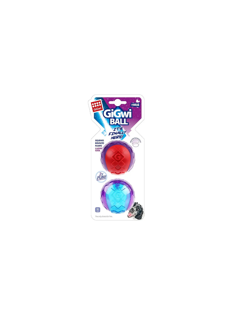Pelotas Medium Pack 2 unidades Gigwi para Perro-0