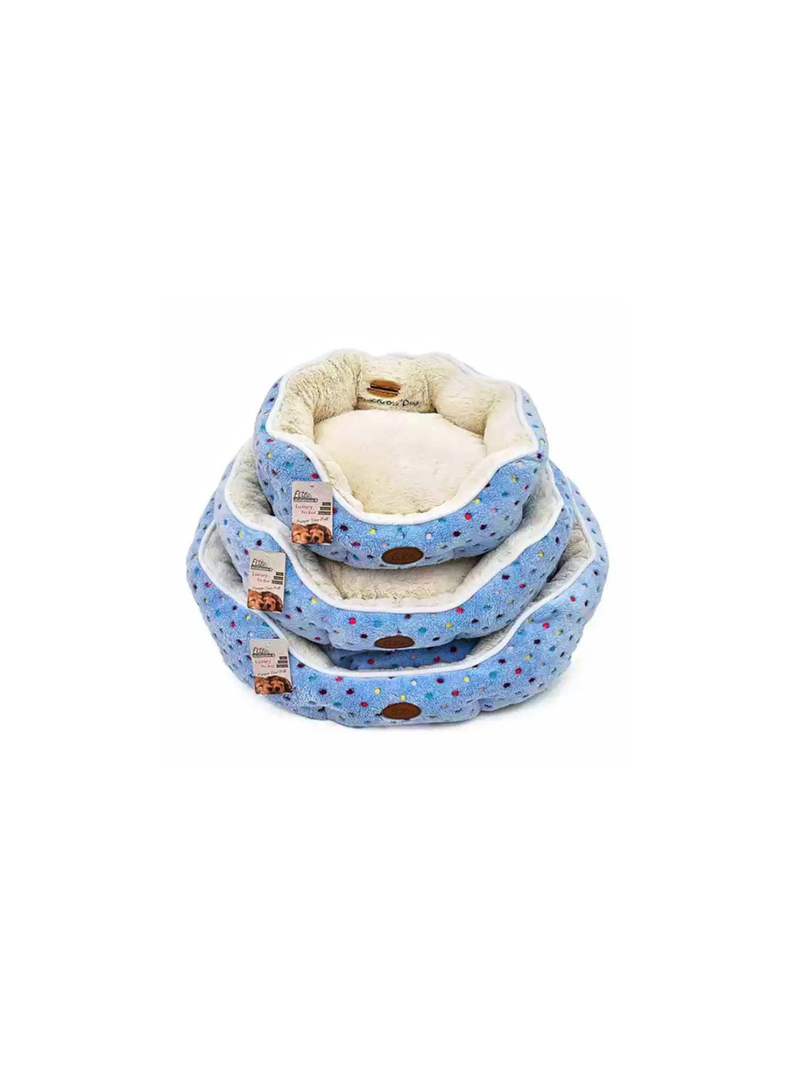 Cama Azul Puntos para Perros y Gatos-0