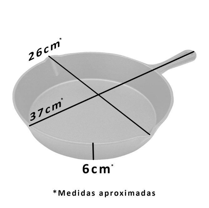 Sartén Redondo de Fierro Fundido-2
