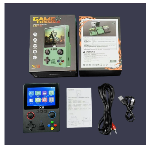 Mini consola de juegos X6 pantalla IPS de 3,5 pulgadas 11 simuladores-3
