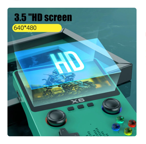 Mini consola de juegos X6 pantalla IPS de 3,5 pulgadas 11 simuladores-4