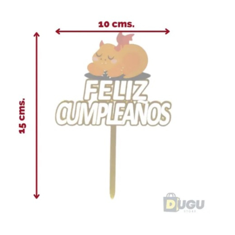 Cake Topper Feliz Cumpleaños Decoración De Dragón-1