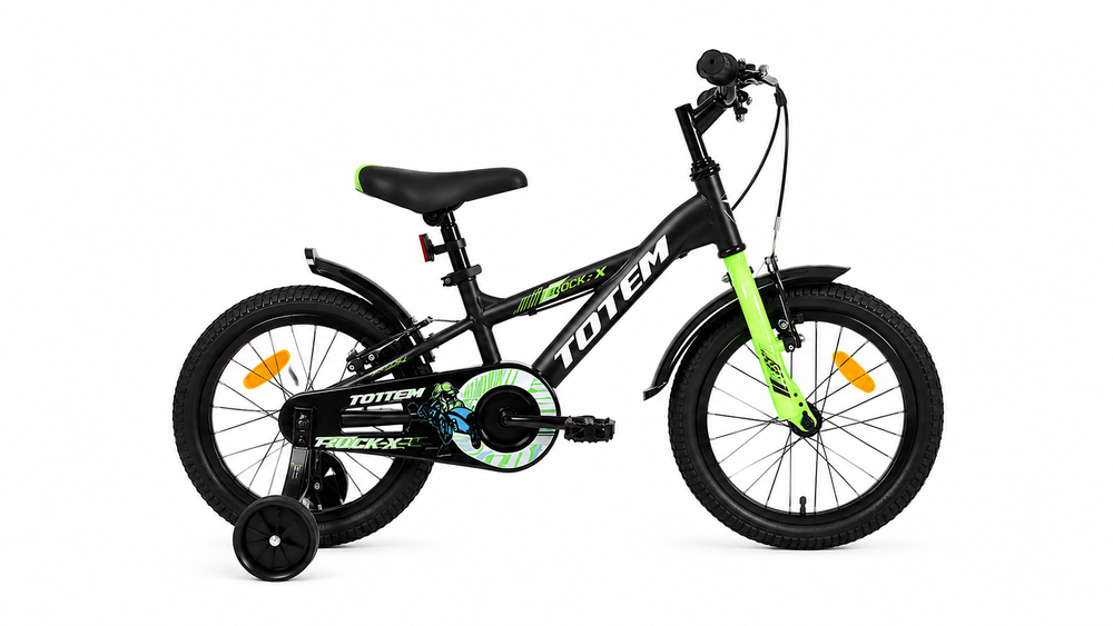 BICICLETA TOTEM INFANTIL ARO 16 ROCK-X COLOR NEGRO XS