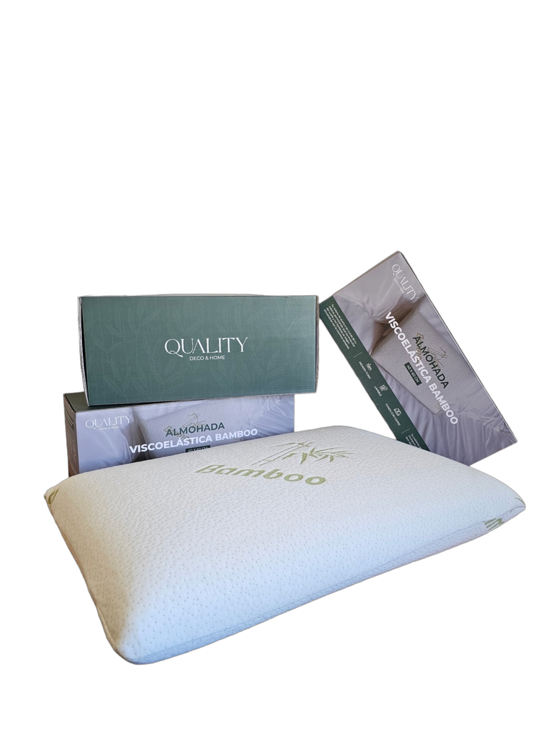 Almohada Viscoelastica de Bamboo 40x60x12cm QualityHome-0