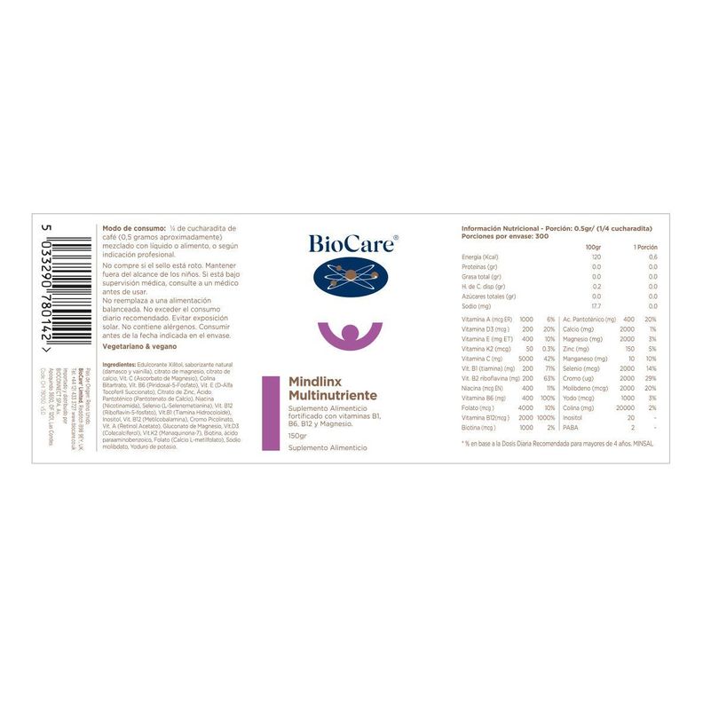 Vitaminas - Mindlinx Multinutriente en Polvo-2