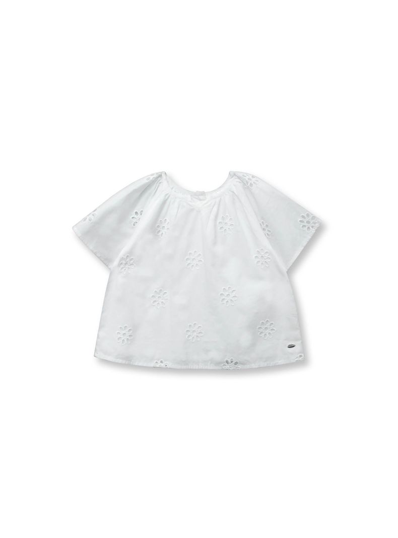 Blusa De Niña Broderie Blanco (6M A 4A) Opaline-0