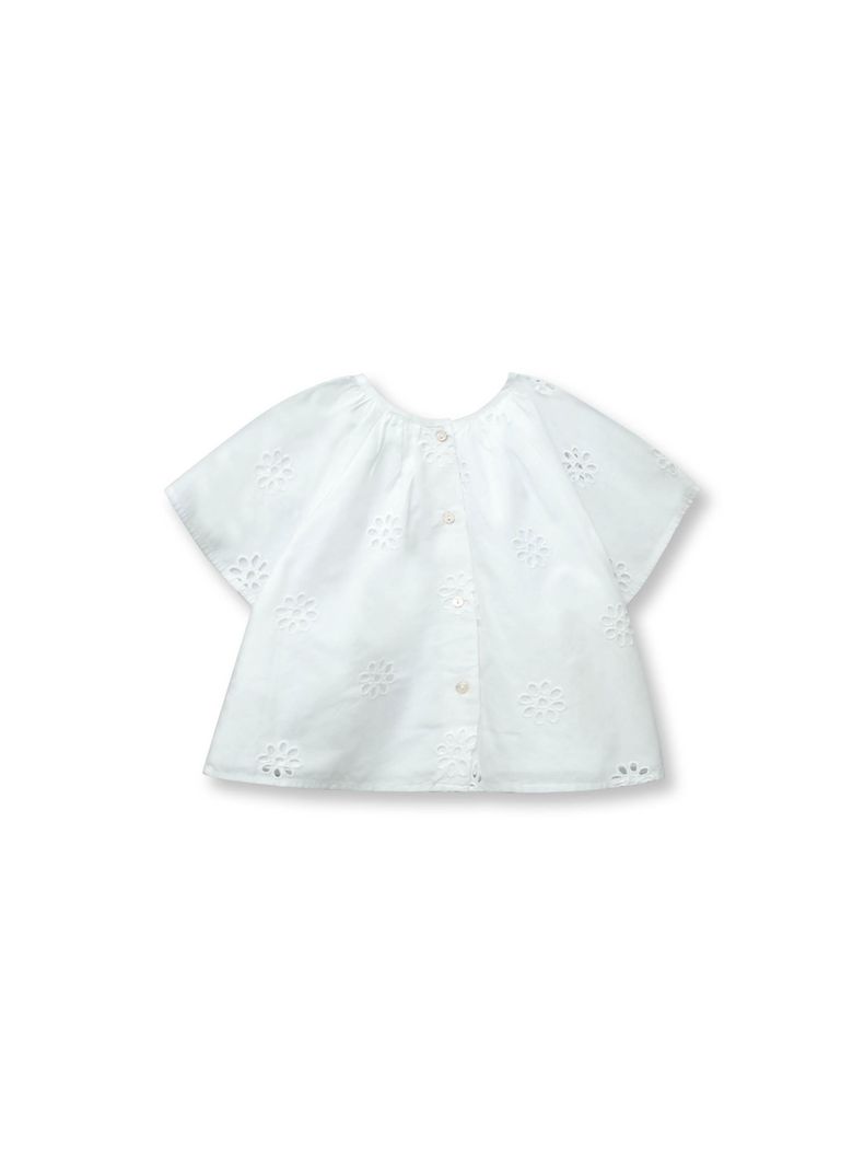 Blusa De Niña Broderie Blanco (6M A 4A) Opaline-1
