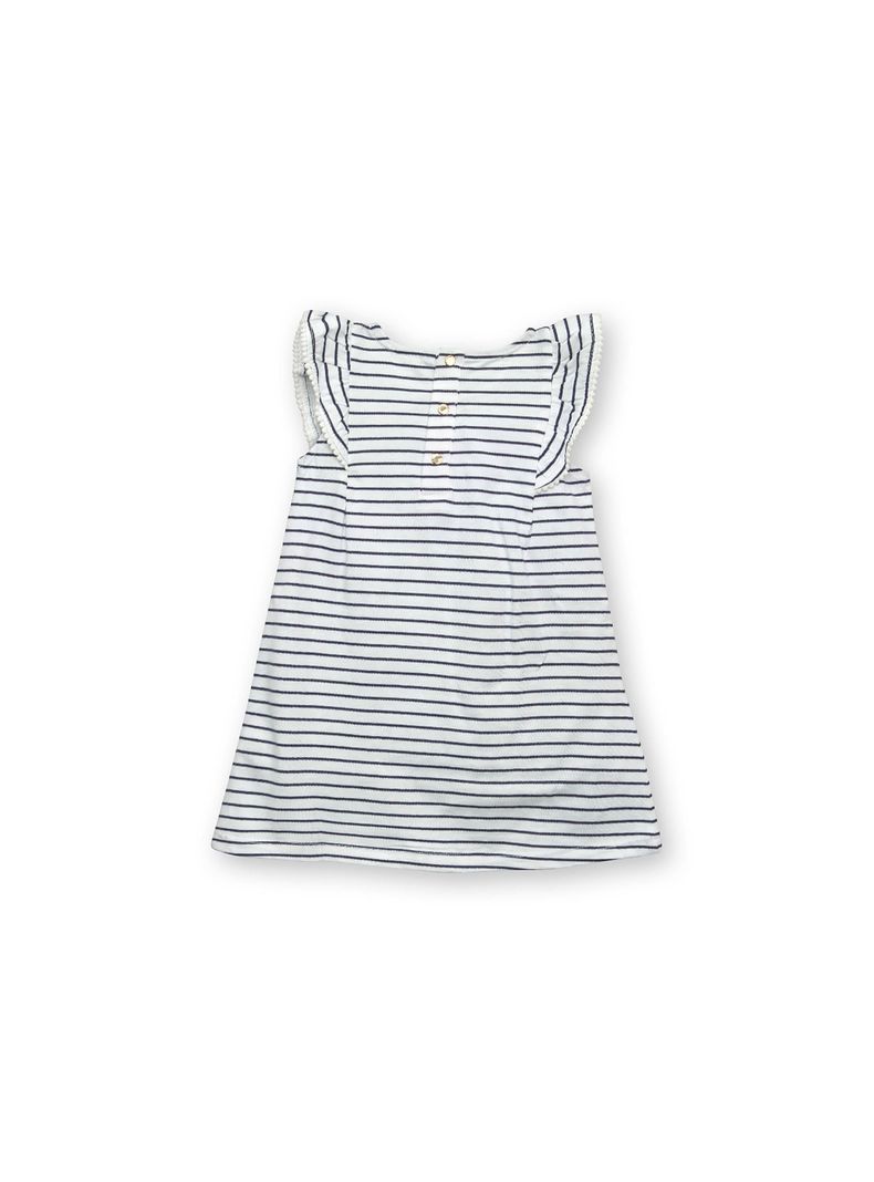 Vestido De Niña Vuelos Esencial Azul (6M A 4A) Opaline-1