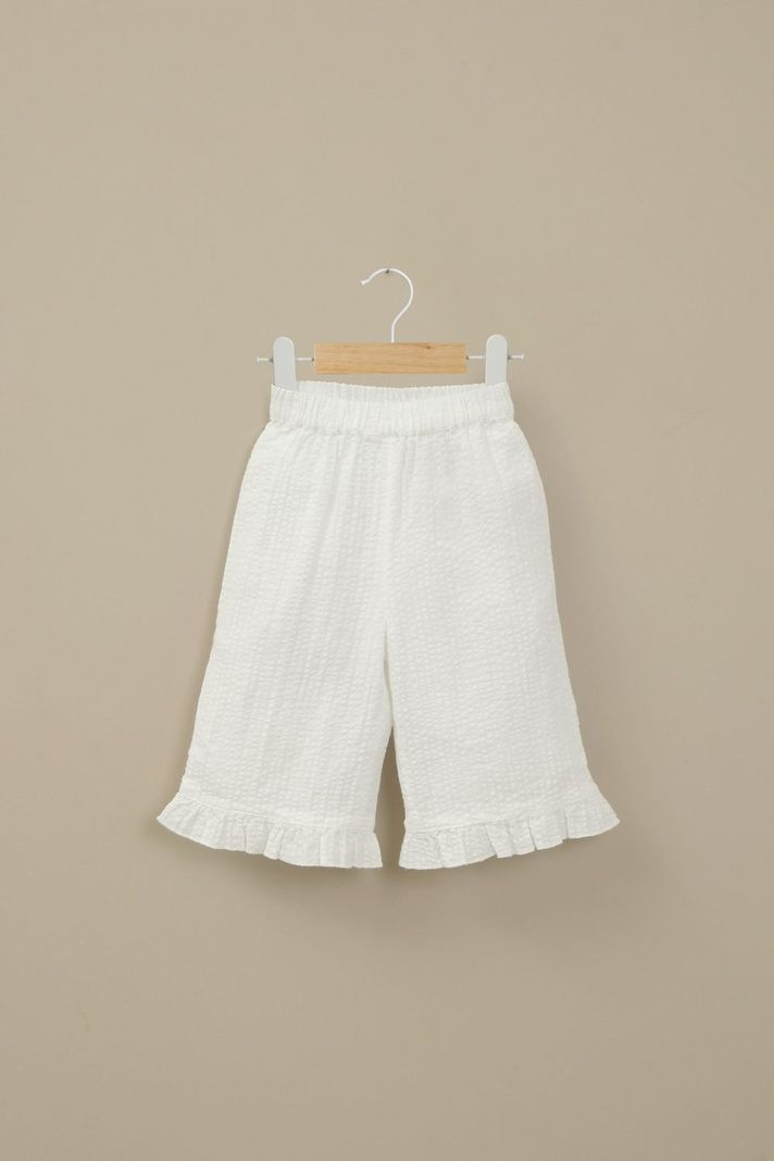 Pantalón palazzo blanco de niña Opaline