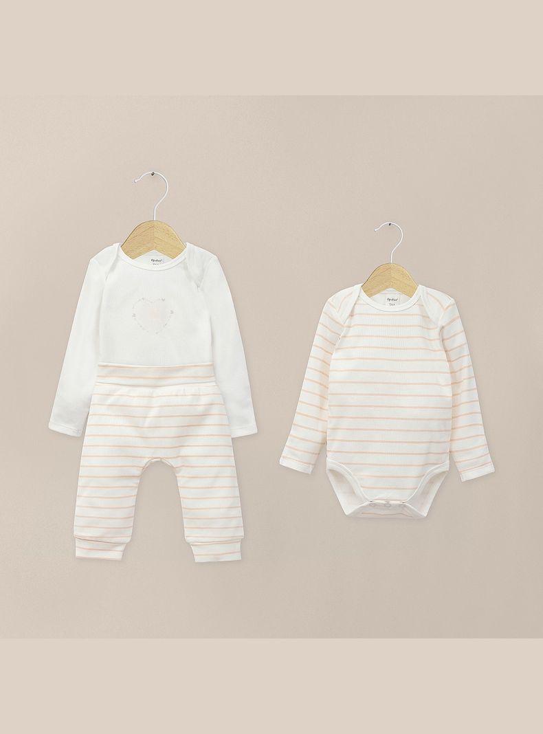 Conjunto De Bodies Bebe Nina Rosado