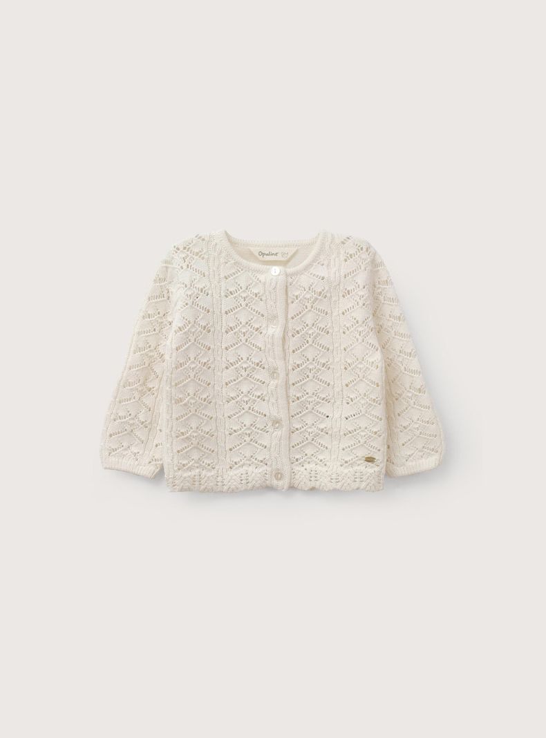 Chaleco Infant Niña Calado Blanco