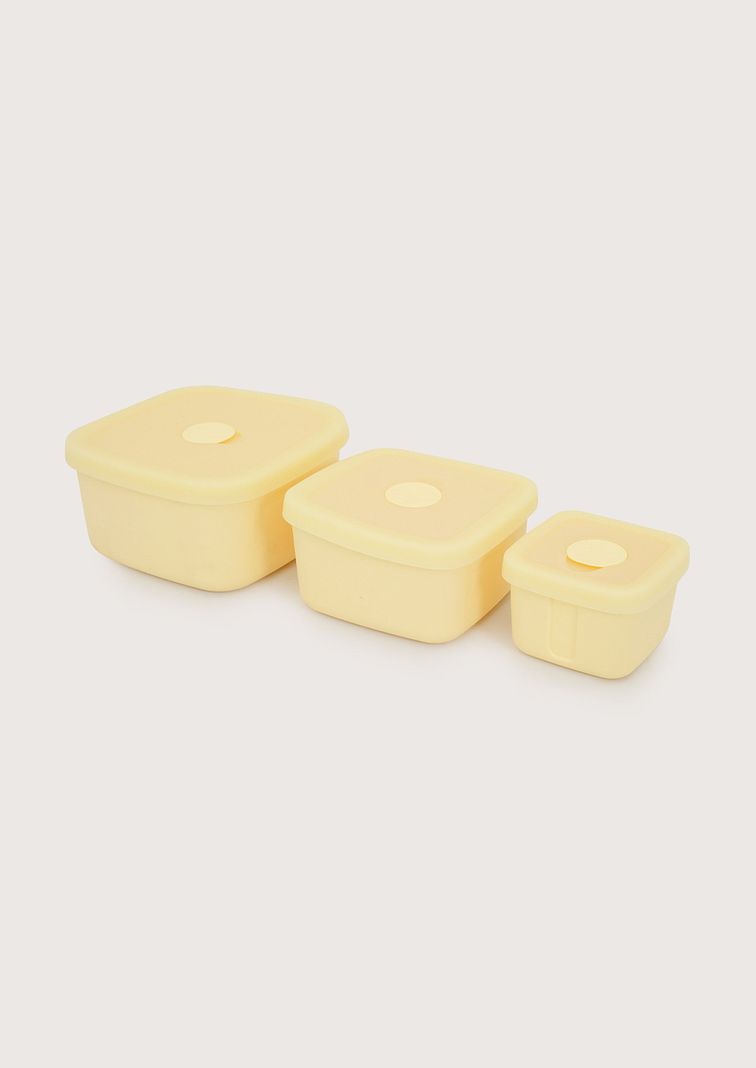 Set 3 contenedores cuadrados con varvula amarilla Amarillo