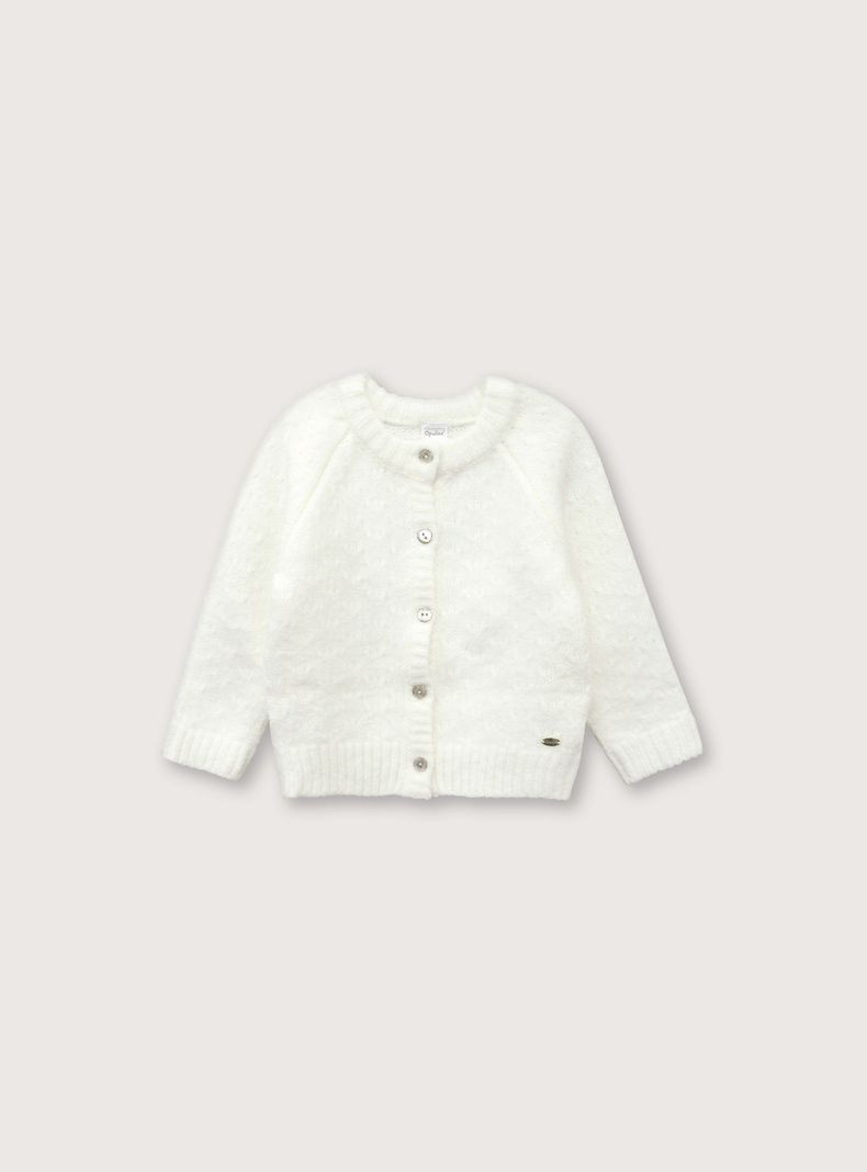 Chaleco Grueso Blanco de Niña