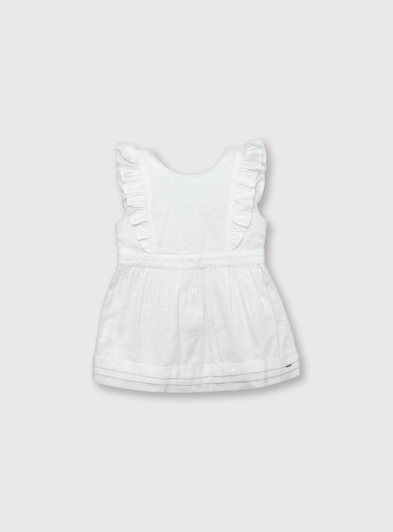 Vestido De Niña Navidad Blanco (6M A 4A) Opaline-0