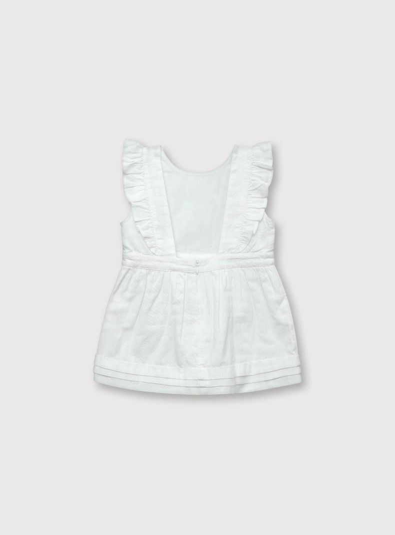 Vestido De Niña Navidad Blanco (6M A 4A) Opaline-1
