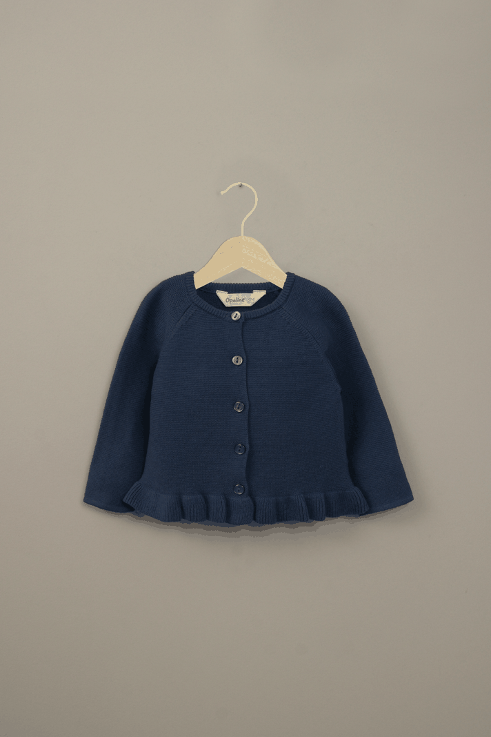 Chaleco azul de bebé niña