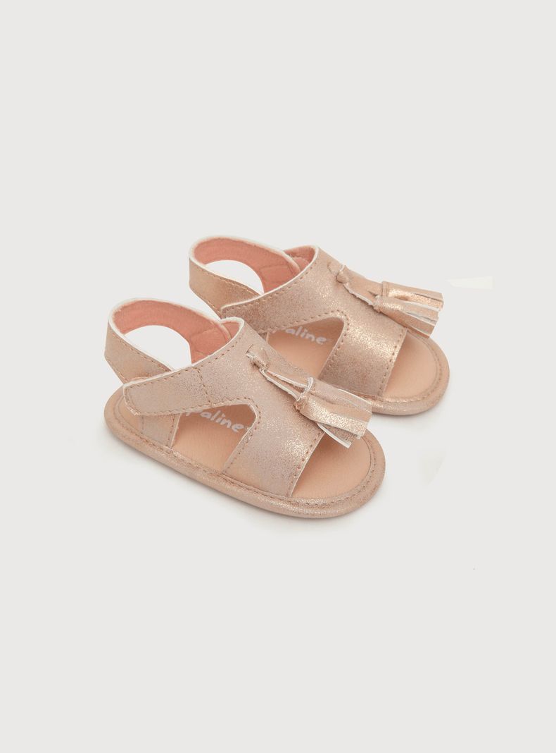 Sandalia De Niña Metalizada Rosado (14 A 18) Opaline-0