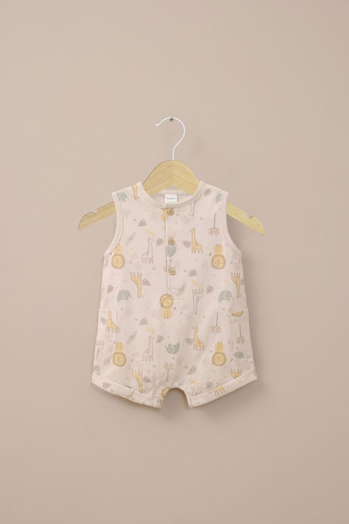Bombacho beige estampado de bebé niña Opaline