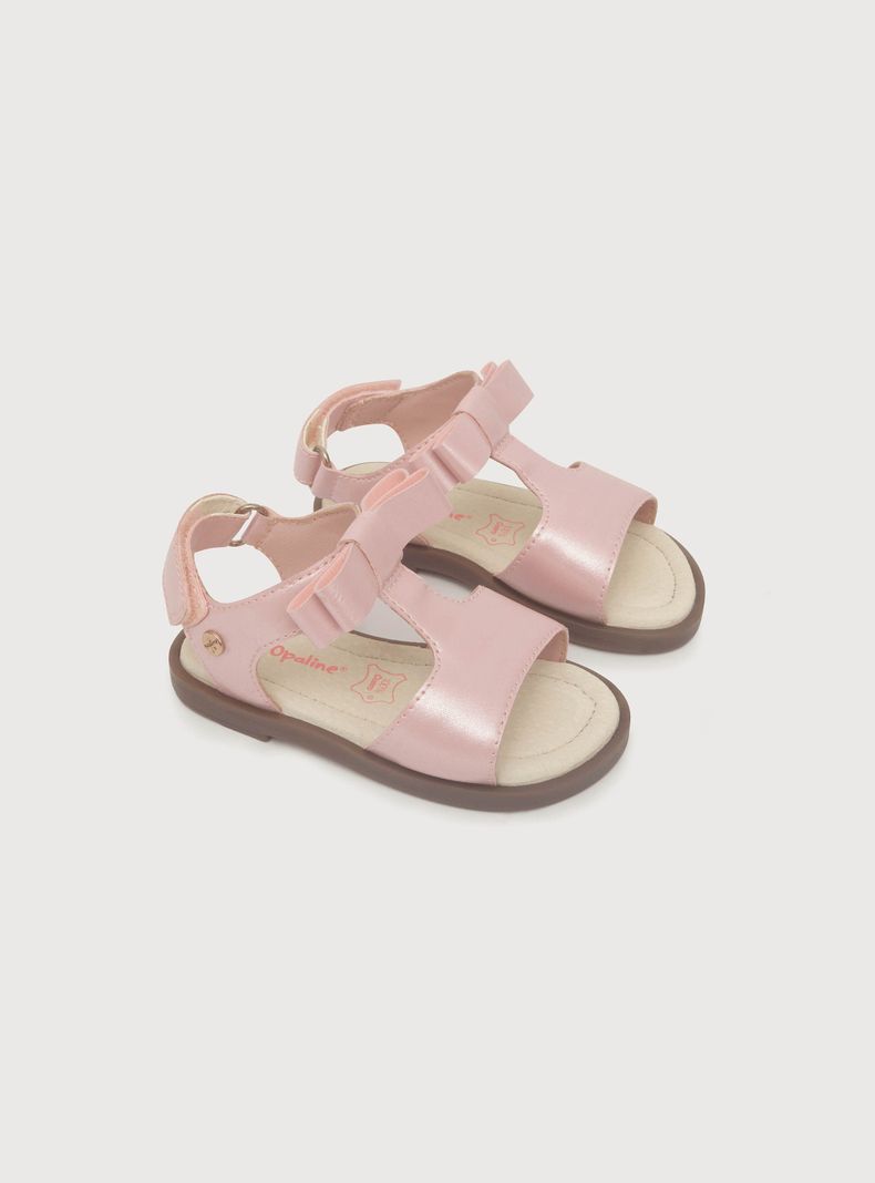 Sandalia De Niña Metalizada Rosado (18 A 21) Opaline-0