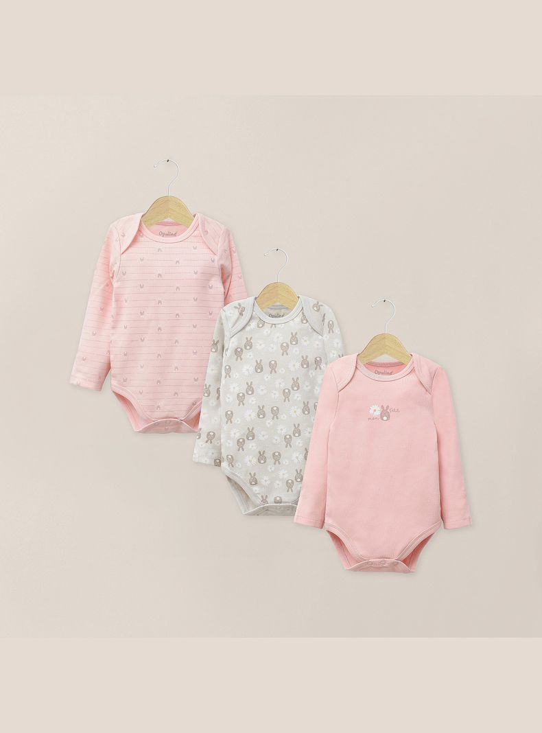 Pack Bodies Bebe Nina Rosa Viejo Rosado Prematuro