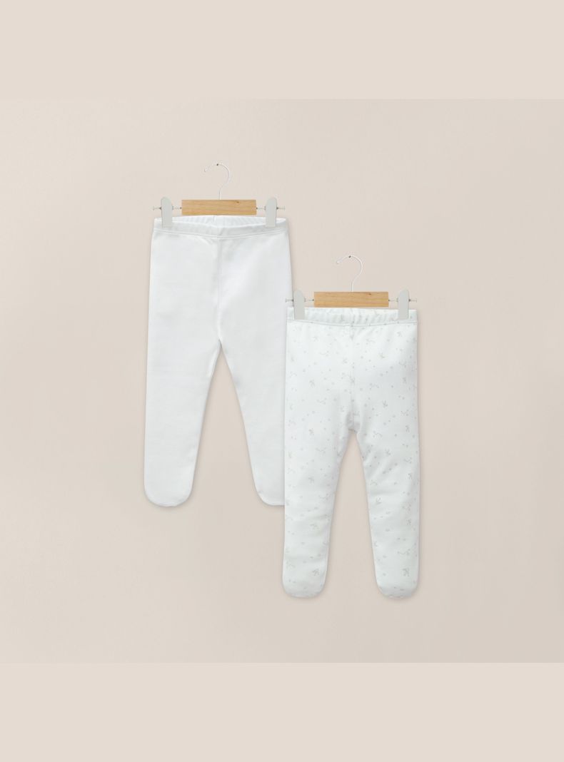 Pack 2 De Pantys Blanco Bebé Unisex Opaline