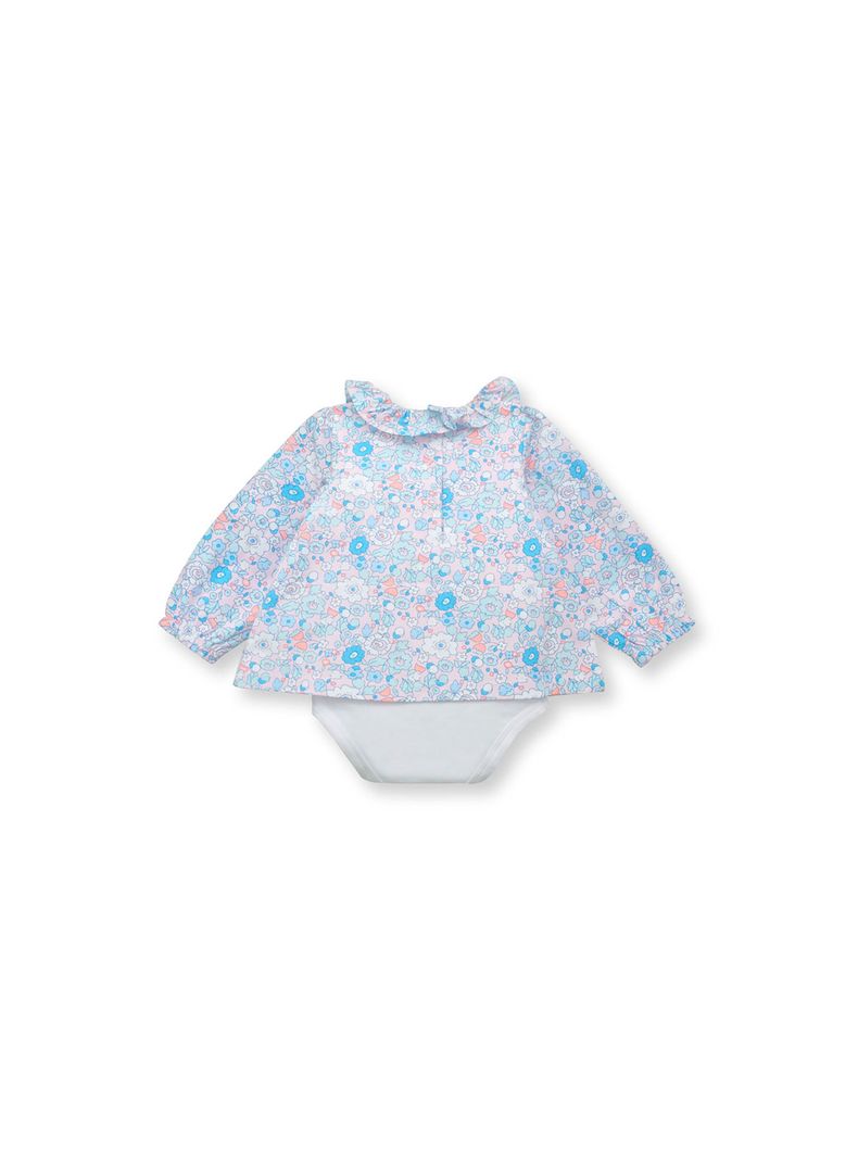 Body Bebé Blusa Flores Rosado (Rn A 9 Meses) Opaline-1