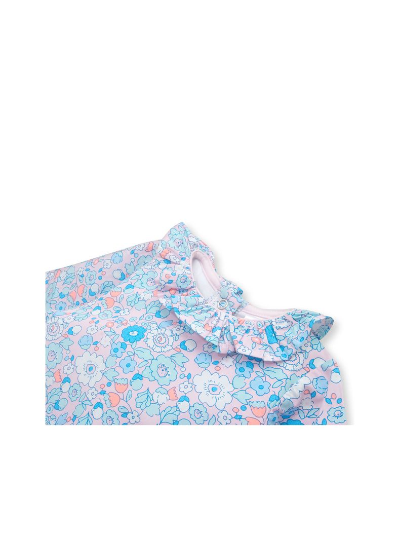 Body Bebé Blusa Flores Rosado (Rn A 9 Meses) Opaline-2