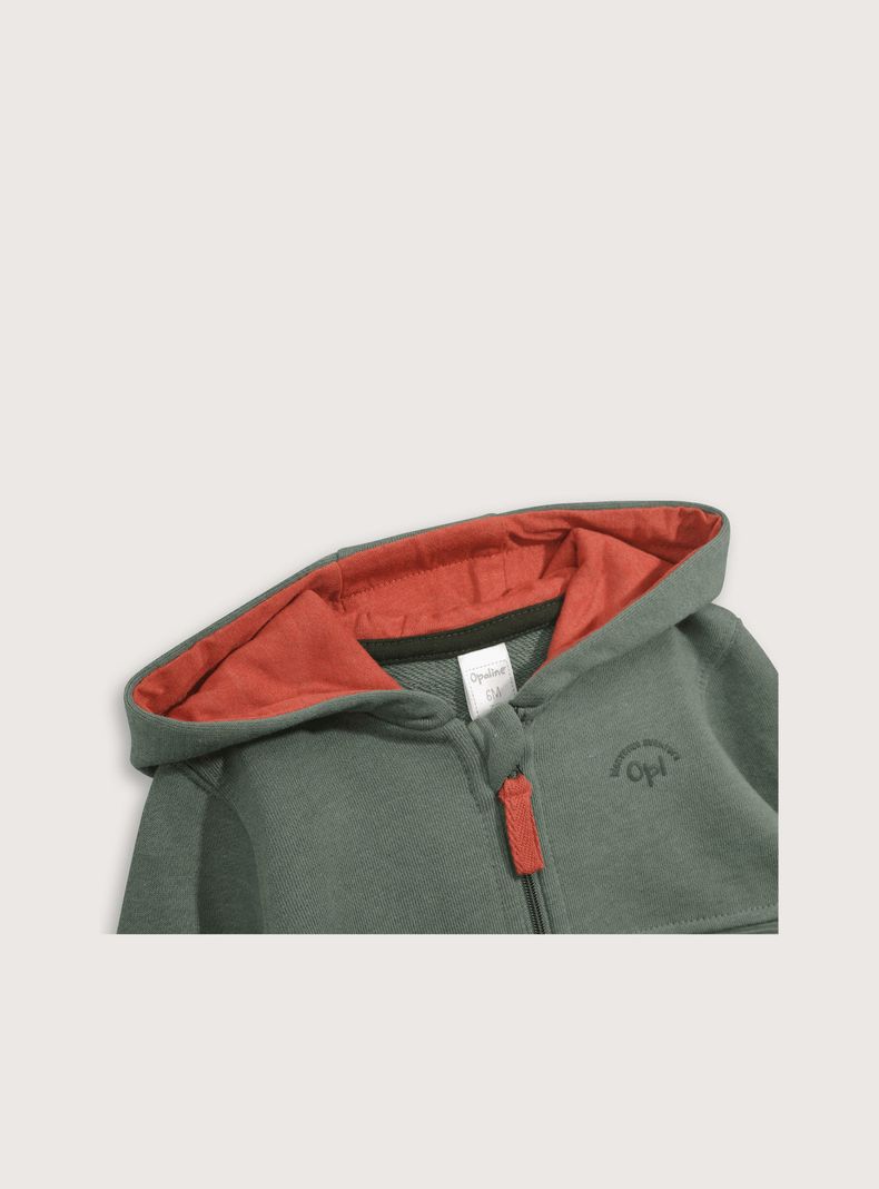 Poleron Niño Verde militar 39553 Opaline-2
