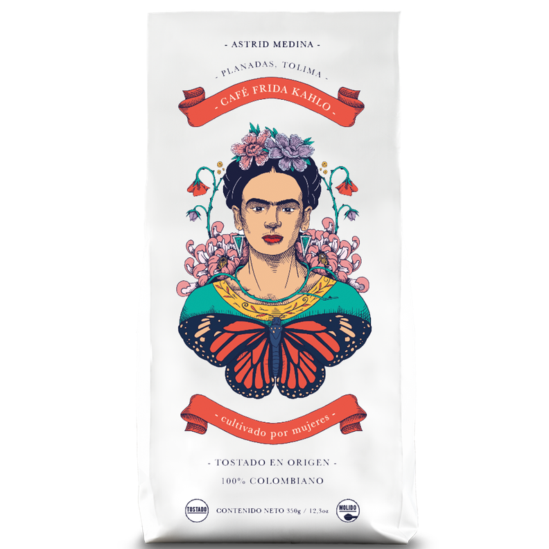 Cafe En Grano Molido Frida Kahlo Amor Perfecto Astrid Medina 350g-1