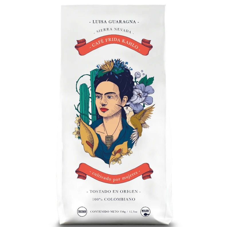 Cafe en Grano Molido Frida Kahlo Amor Perfecto Luisa Guaragna 350g-1