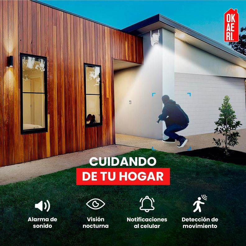Cámara Ip Con Sensor De Movimiento Impermeable Wifi Full Hd-3
