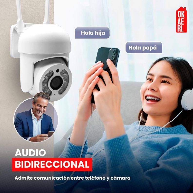 Cámara Ip Con Sensor De Movimiento Impermeable Wifi Full Hd-4