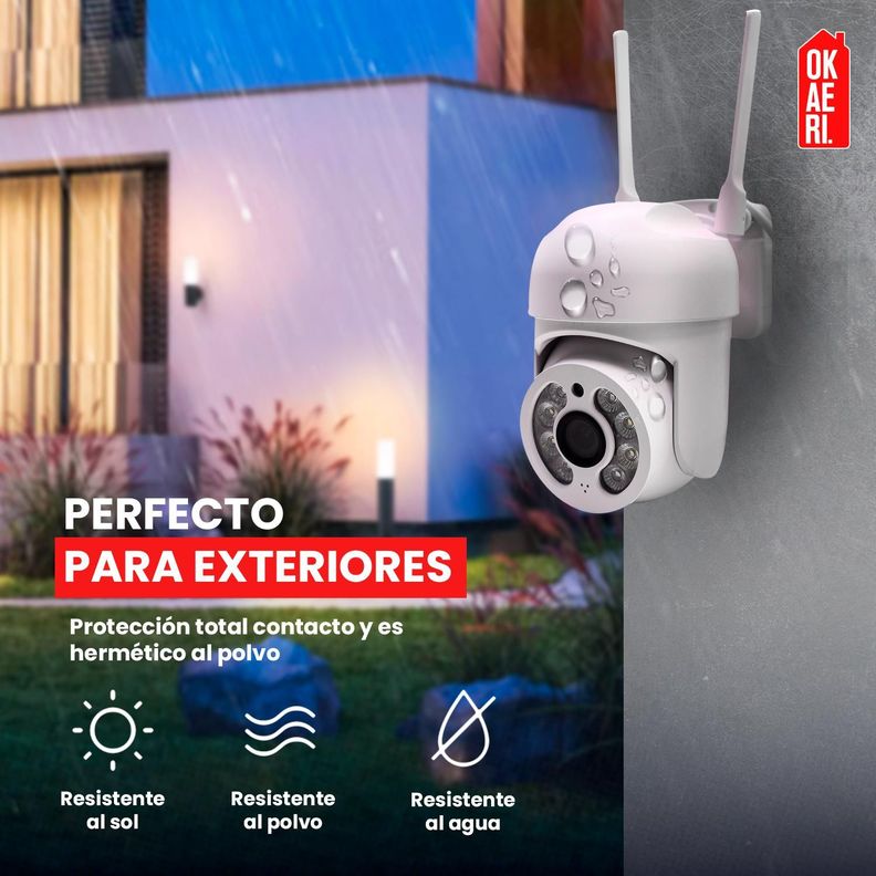 Cámara Ip Con Sensor De Movimiento Impermeable Wifi Full Hd-5