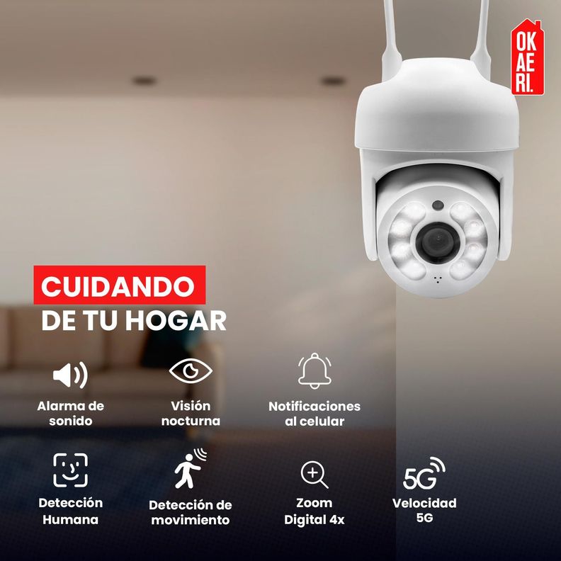 Cámara Ip Con Sensor De Movimiento Impermeable Wifi Full Hd-2