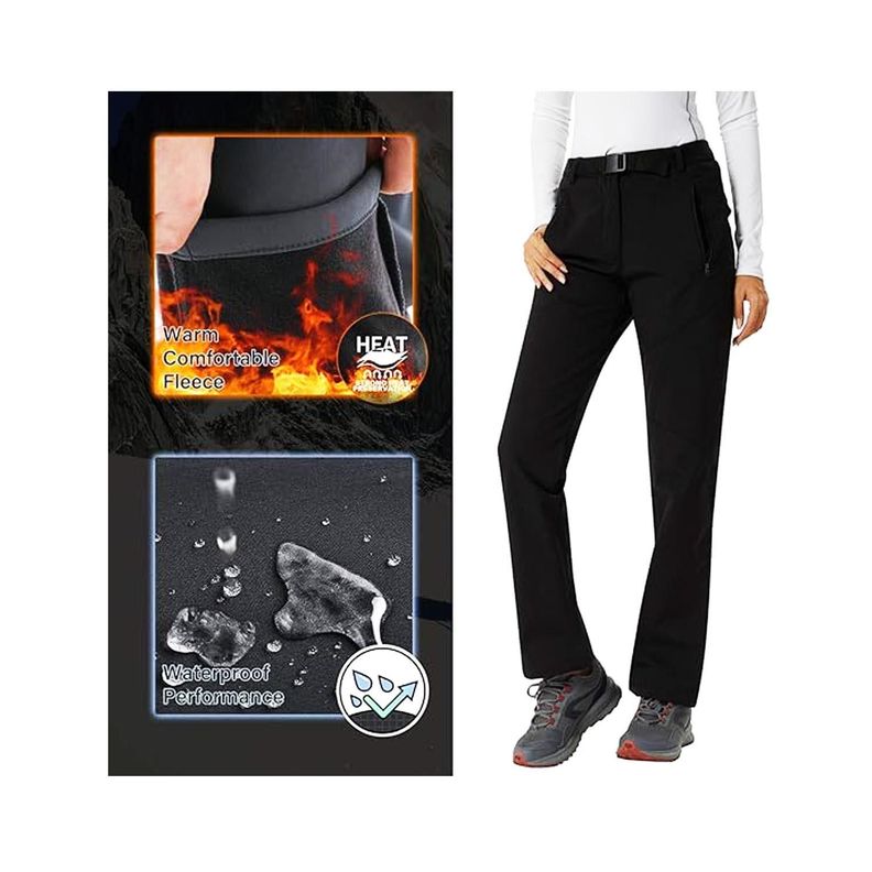 Pantalon Termico Impermeable Softshell Con Micropolar Mujer-3