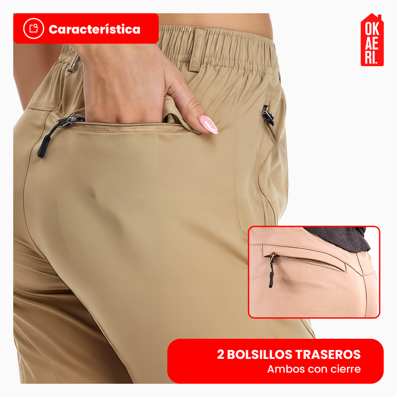 Pantalon Termico Impermeable Softshell Con Micropolar Mujer-7