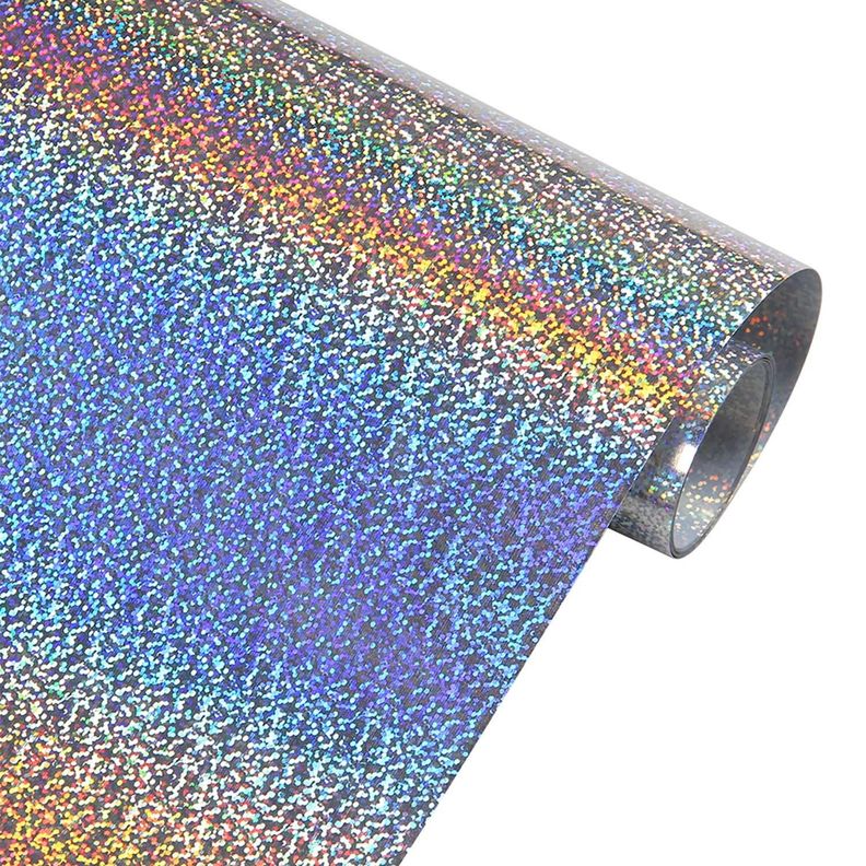 Vinilo Holografico Textil Disenos 50 Cm X 1 Metro Cursor Plateado 60