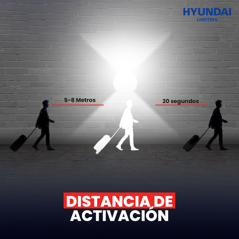 3 X Aplique Led Sensor Movimiento 8w Hyundai-4
