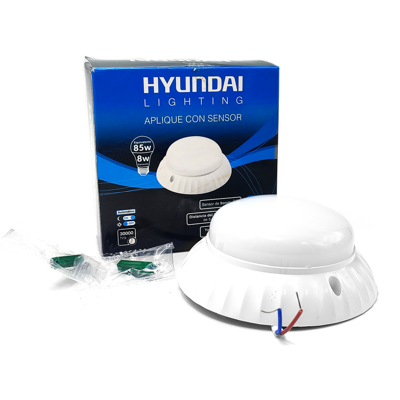 3 X Aplique Led Sensor Movimiento 8w Hyundai-1