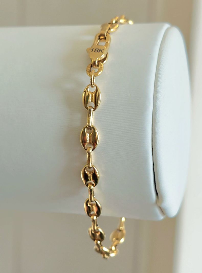 Pulsera ORO 18K Laminado Tejido GUCCI Grosor 4MM -3