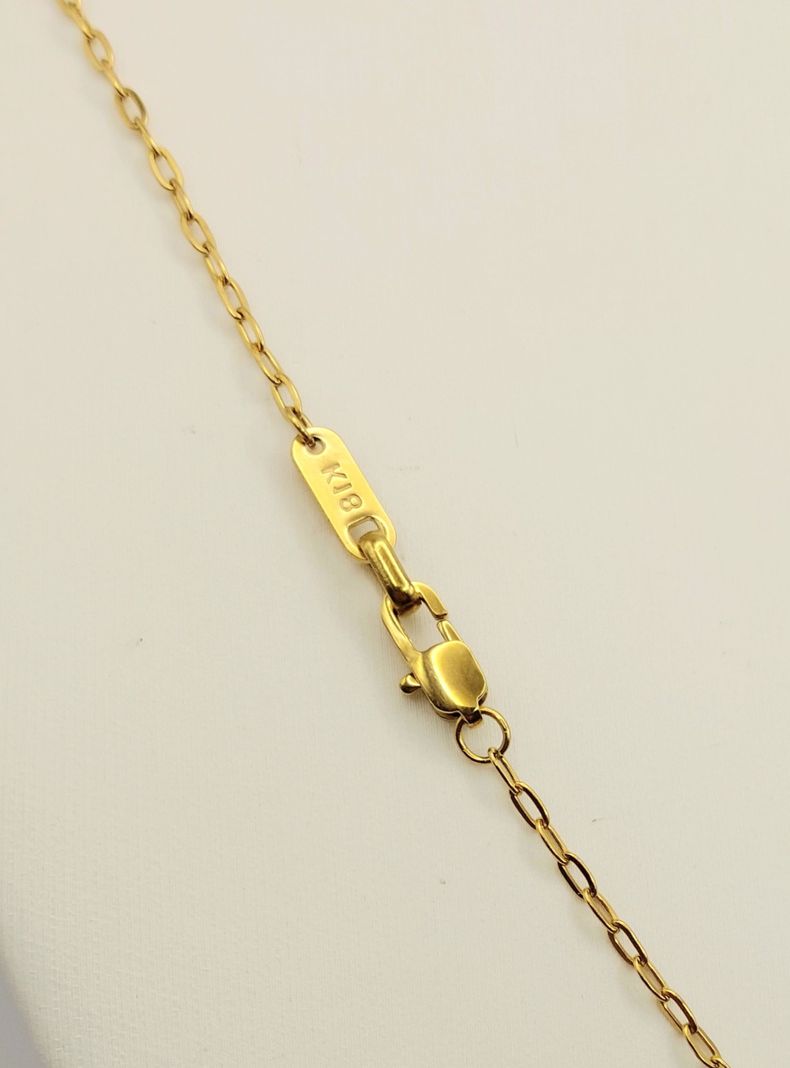 Cadena ORO 18K Laminado Tejido Clip San Benito -4