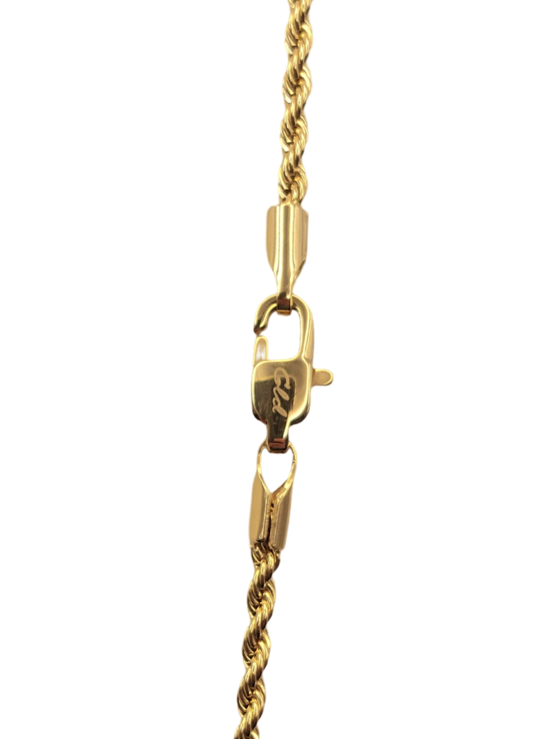 Cadena de Oro Laminado 18K con Cristales Baguette-1