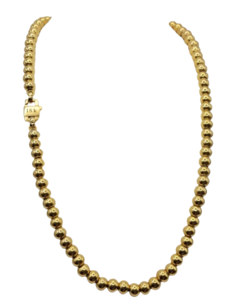 Collar de Esferas Oro 18K Laminado -0