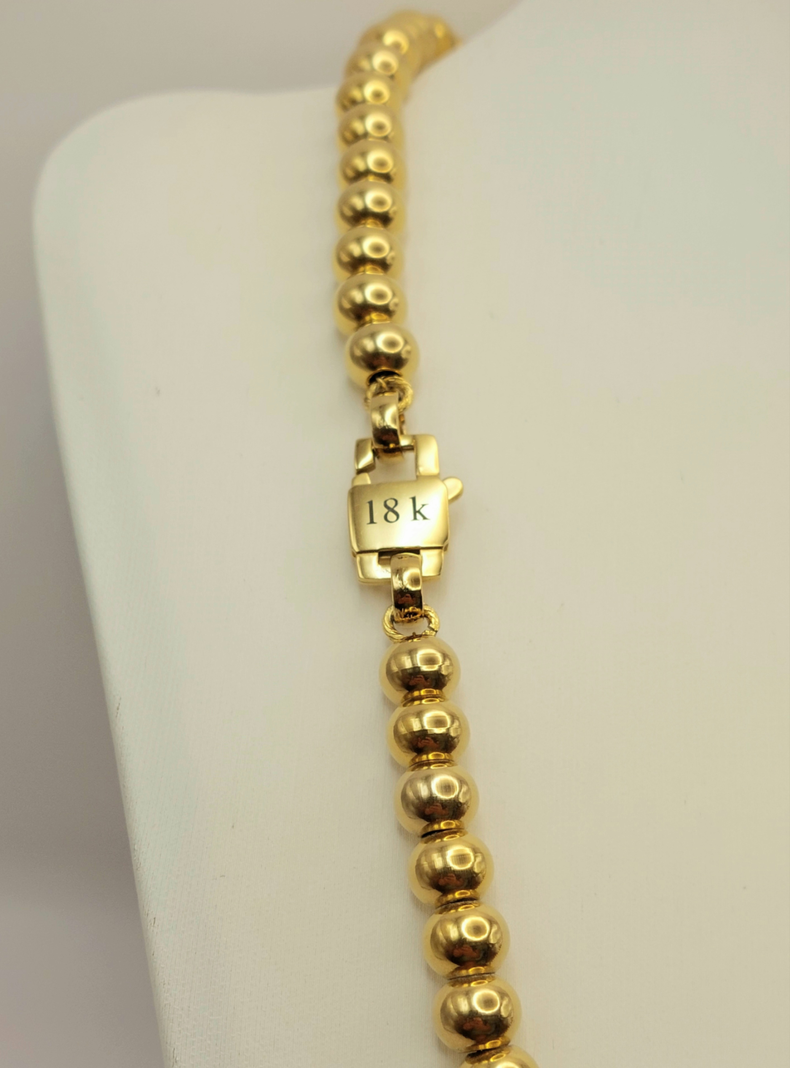 Collar de Esferas Oro 18K Laminado -2