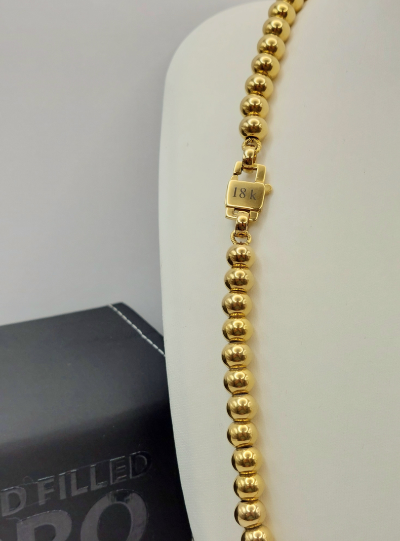 Collar de Esferas Oro 18K Laminado -5
