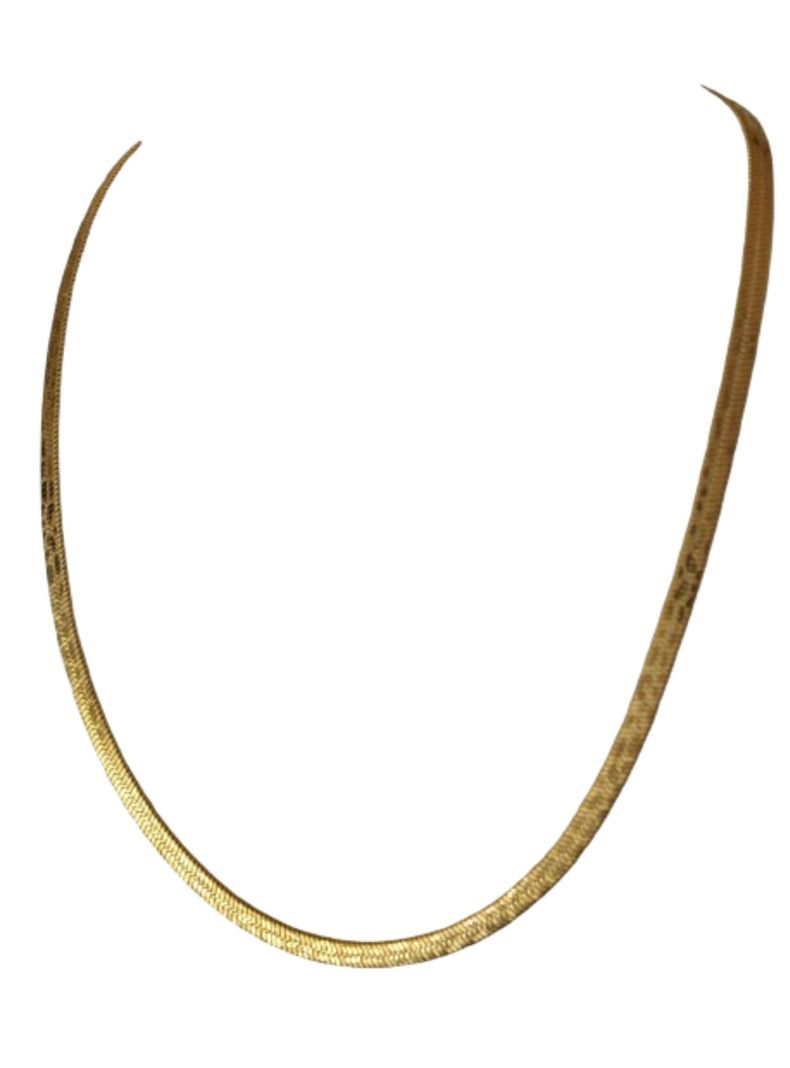 Cadena ORO Laminado 18K Tejido Serpiente Diseño Boa-0