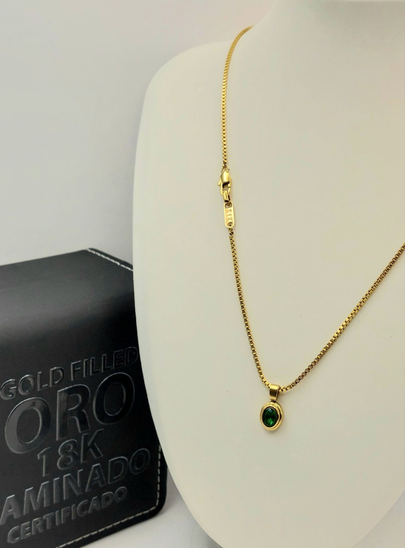Cadena de Oro Laminado 18k Tejido Veneciano-6