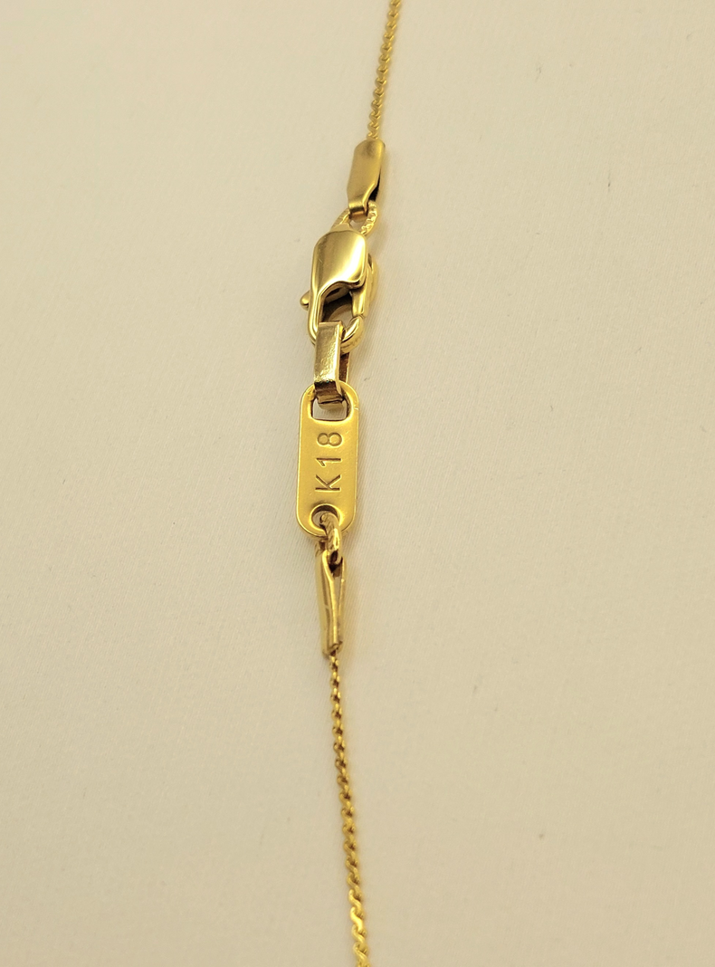 Cadena de Tejido Escalera con Corona con Brillantes de Oro Laminado 18k-3