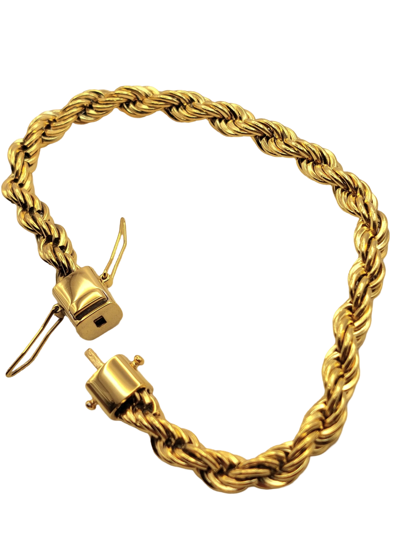 Pulsera Oro Laminado 18K Tejido Tourbillon 6 mm grosor -0
