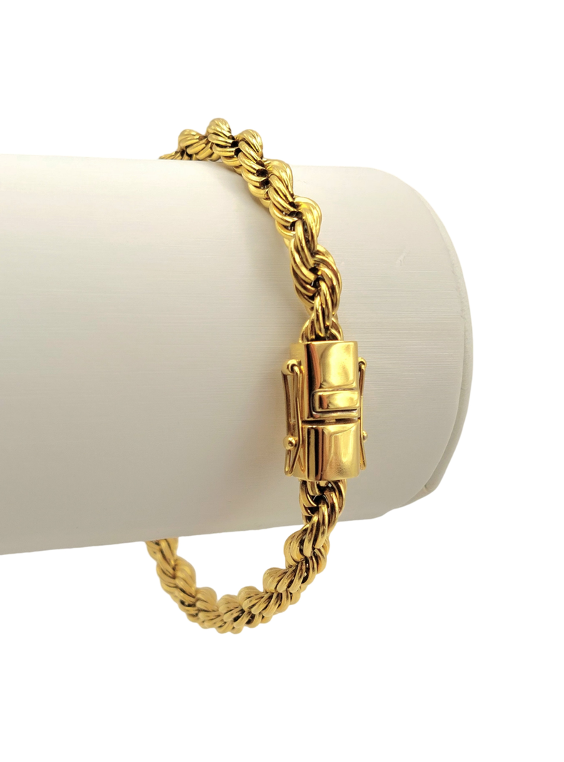 Pulsera Oro Laminado 18K Tejido Tourbillon 6 mm grosor -1
